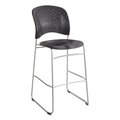 Safco Reve Bistro Chair, Supports Up to 250 lb, 31" Seat Height, Black Seat/Back, Silver Base 6806BL